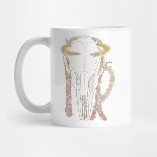 Virgo Skull - Black Outline Mug